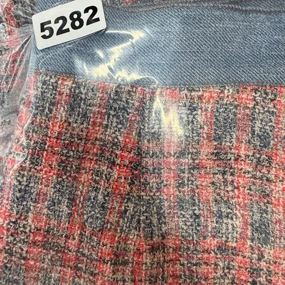 Maje‎ Red and Blue Tweed A-Line Skirt size 36 - small